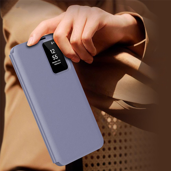 Etui do Samsung Galaxy S25 FE, Smart View Wallet, fioletowe