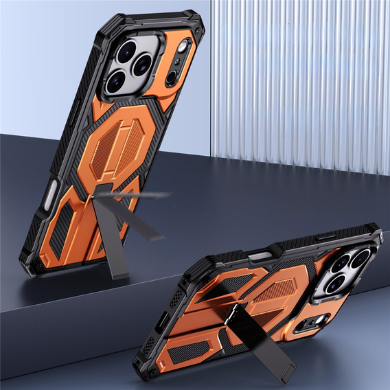 Etui ochronne do iPhone 17 Pro Max do MagSafe, z podstawką, pomarańczowe