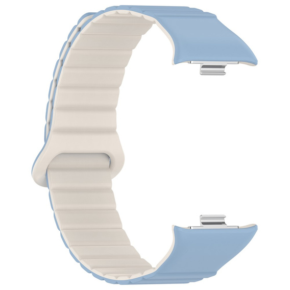 Pasek Silikonowy do Xiaomi Redmi Watch 4 / Xiaomi Smart Band 8 Pro / Xiaomi Smart Band 9 Pro, Niebieski/Beżowy