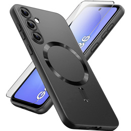 Etui do Samsung Galaxy A36 5G, ColorMag, do MagSafe, czarne + Szkło hartowane 9H