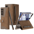 Etui portfelowe z klapką do Samsung Galaxy Z Fold 7 5G – brązowe