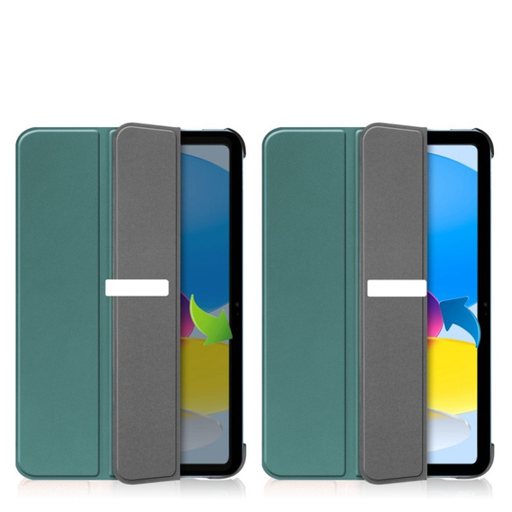 Etui do iPad 10.9" 2022 (10 gen.) / iPad 11" 2025 A16 (11 gen.), Smartcase z miejscem na rysik, zielone