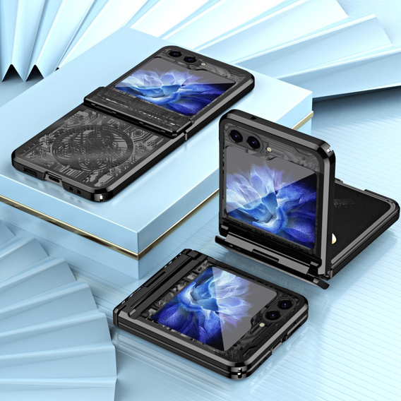 Etui do Samsung Galaxy Z Flip7 FE / Z Flip6, Mechanical Legend, czarne
