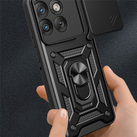 Etui pancerne do Motorola Edge 70, CamShield Slide, czarne