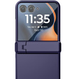 Etui do Motorola Razr 60 Ultra, PC Case, ze szkłem i podstawką, fioletowe