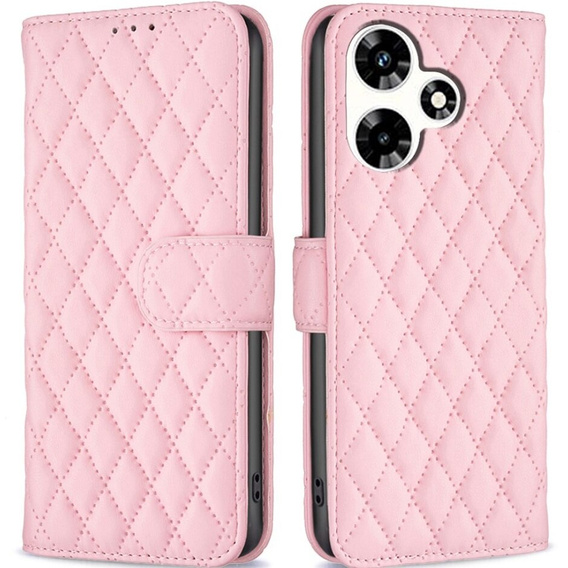 Etui z klapką do Infinix Hot 30, Wallet, BINFEN COLOR, różowe