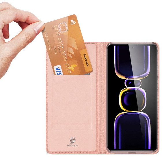 Etui Dux Ducis do Xiaomi Poco F5 Pro, Skinpro, różowe rose gold