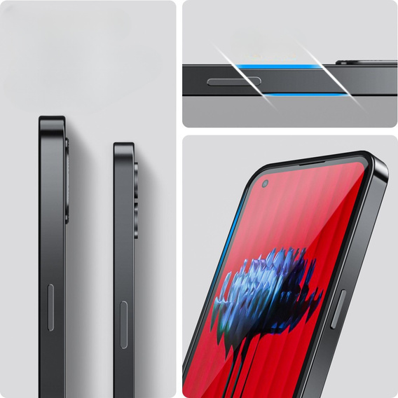 Etui z ochroną aparatu do Nothing phone 1 5G, CamShield MagSafe, przezroczyste / czarne