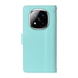 Etui z klapką do Xiaomi Redmi Note 14 Pro 5G / Xiaomi Redmi Note 14 Pro+ 5G / Xiaomi Poco X7 5G, Rhombus Crossbody Leather, zielone