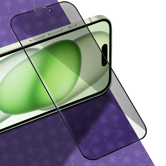 Szkło Hartowane Prywatyzujące Shy Palm do iPhone 15