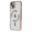 Zestaw Etui do iPhone 14, MagSafe Hybrid, różowe + Szkło