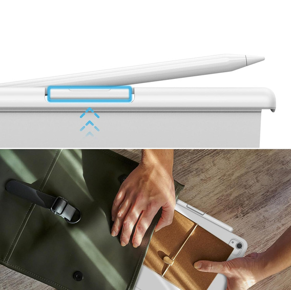 Metalowy uchwyt Dracool do Apple Pencil Pro / 2nd Gen – biały