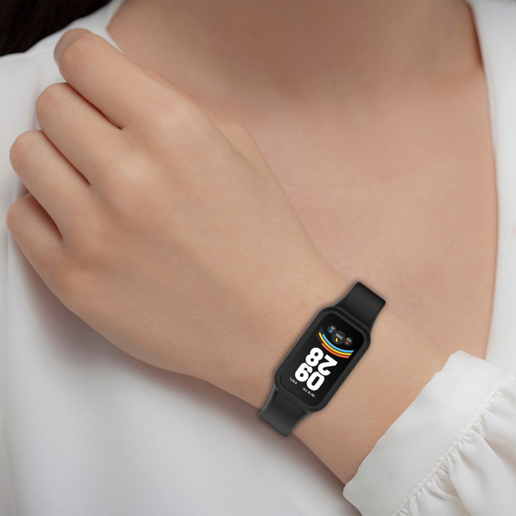 3x Pasek Silikonowy do Xiaomi Smart Band 9 Active / Xiaomi Redmi Band 3, Czarny, Granatowy, Zielony