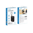 Powerbank VEGER K3 30000 mAh z wbudowanymi kablami USB-C i Lightning, PD 35W – Czarny