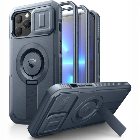 Etui pancerne Dexnor CamProtect z MagSafe do iPhone 12 Pro Max / 13 Pro Max – niebieskie