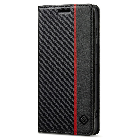 Etui z klapką do Samsung Galaxy A57 5G, Carbon LC.IMEEKE, czarne