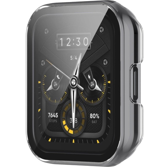2w1 Etui z wbudowanym szkłem hartowanym do Realme Watch 2 Pro, Przezroczysty