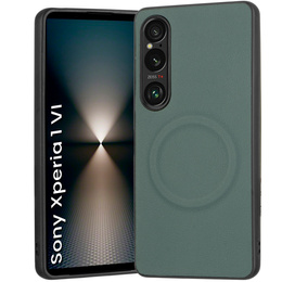 Etui do Sony Xperia 1 VI, Leather Hybrid MagSafe, zielone