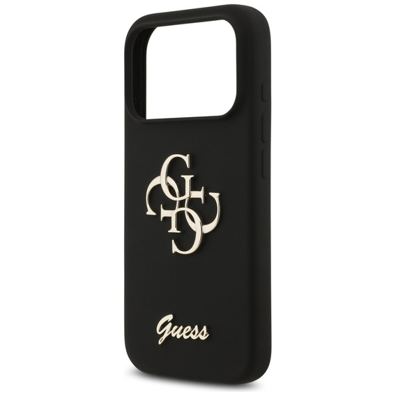 Etui GUESS do iPhone 17 Pro, Big 4G Script, czarne