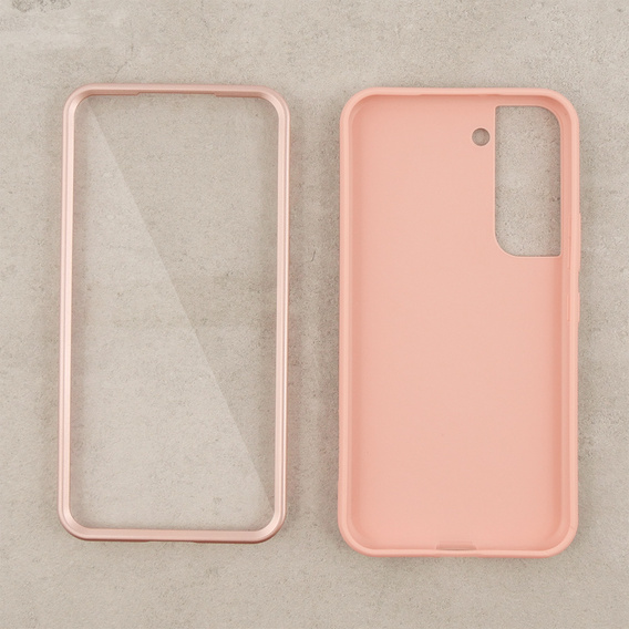 Etui do Samsung Galaxy S22+ Plus, Suritch Full Body, różowe rose gold