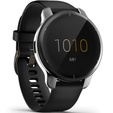 2w1 Etui z Osłoną Silikonową na ekran do Garmin Venu 2 Plus, Srebrne