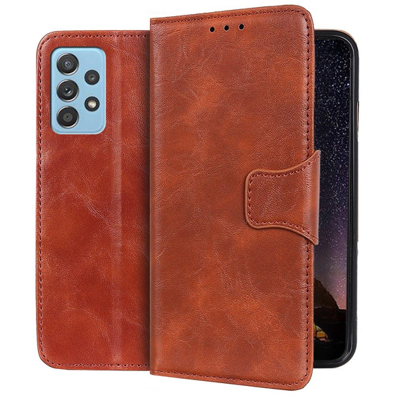 Skórzane Etui Wallet do Samsung Galaxy A52 / A52s - Brown