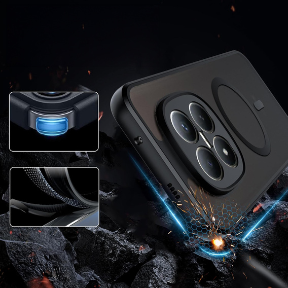 Etui do Xiaomi Redmi Note 15 Pro Plus 5G, do MagSafe, ERBORD Matt Case, czarny