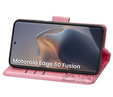 Etui z klapką do Motorola Edge 60 / 60 Fusion, Butterfly, różowe rose gold