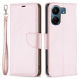 Etui z klapką do Xiaomi Redmi 13C / Poco C65, Wallet Litchi Leather, rose gold