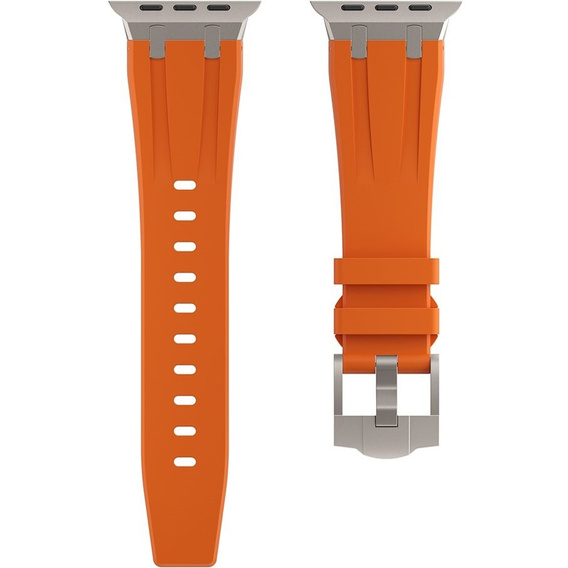 Pasek Silikonowy do Apple Watch 1/2/3/4/5/6/7/8/9/10/11/SE Ultra 1/2/3 42/44/45/46/49mm, Pomarańczowy