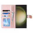 Etui z klapką do Samsung Galaxy S23 Ultra, Wallet, do MagSafe, różowe rose gold