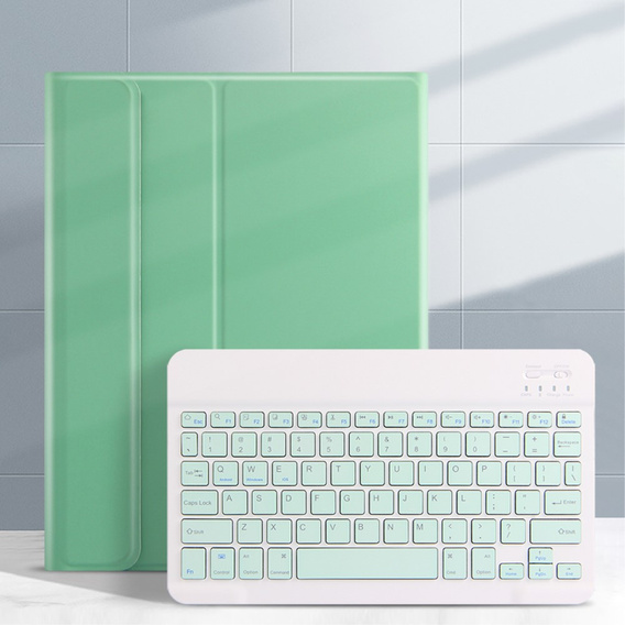 Etui z klawiaturą do iPad 10.2" 2021/2020/2019 (9/8/7 gen.), Keyboard Cover Pen Slot, zielone