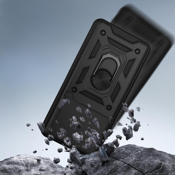 Etui pancerne do Xiaomi Redmi Note 14 4G, CamShield Slide, czarne