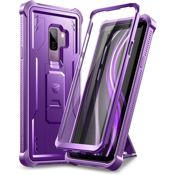 Etui pancerne do Samsung Galaxy S9 Plus, Dexnor Full Body, fioletowe