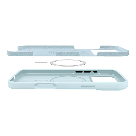 Etui Spigen do iPhone 17 Pro, Silicone Fit Mag MagSafe, Mute Blue