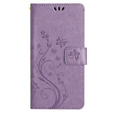 Etui z klapką do Samsung Galaxy S23 FE, Butterfly, fioletowe