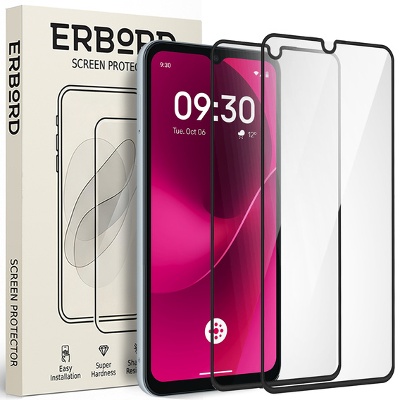 2x Szkło Hartowane ERBORD 3D do T Phone 3 5G – ochrona całego ekranu