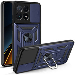 Etui pancerne do Xiaomi Poco X6 Pro 5G, CamShield Slide, niebieskie