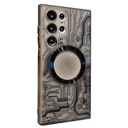 Etui do Samsung Galaxy S23 Ultra, do MagSafe, płytka drukowana, Czarne