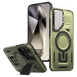 Etui do Samsung Galaxy S24 FE, Military MagSafe with camera protection, zielone