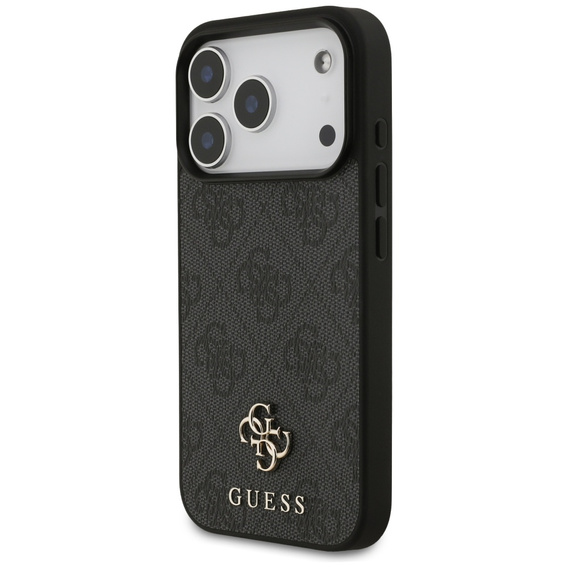 Etui GUESS do iPhone 17 Pro, 4G Small Classic Logo, do MagSafe, czarne