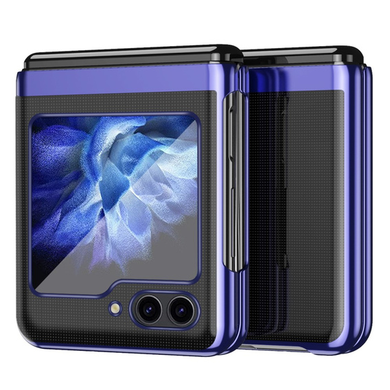 Etui do Samsung Galaxy Z Flip7 FE / Z Flip6, PC Case, przezroczyste / niebieskie