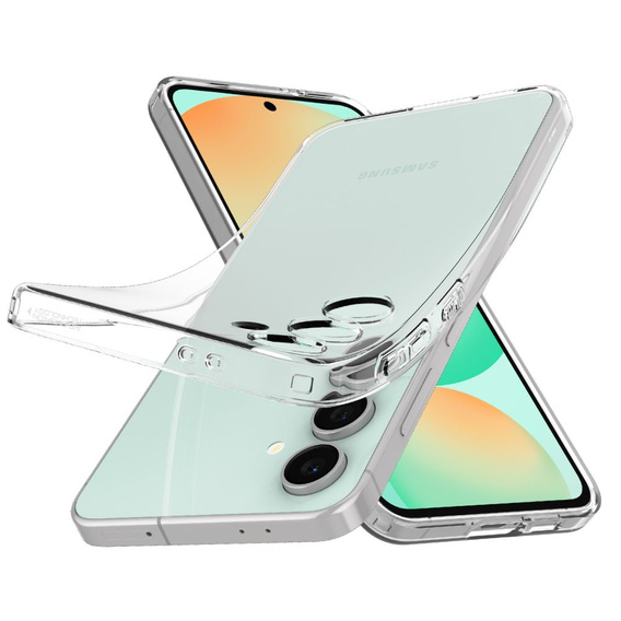 Etui Spigen do Galaxy S24 FE, Liquid Crystal, przezroczyste + Szkło Hartowane 9H