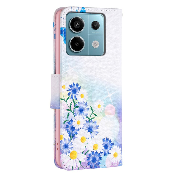 Etui z klapką do Xiaomi Redmi Note 13 Pro 5G, Wallet, Butterfly & Flowers białe