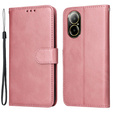 Etui z klapką do Realme C67, Leather Wallet, różowe rose gold