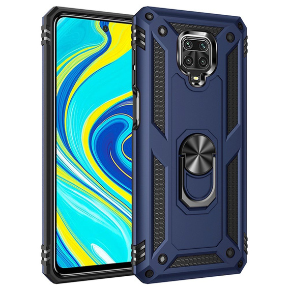 Etui pancerne do Xiaomi Redmi Note 9S / 9 Pro,, Nox Case Ring, granatowe