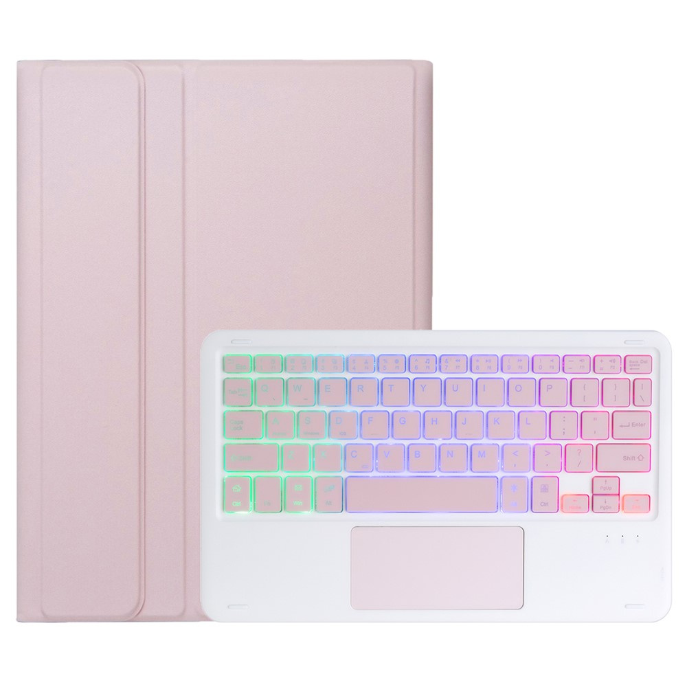 Podświetlana klawiatura LED w etui do Xiaomi Redmi Pad 2 – komfortowa praca w nocy, kolor różowy