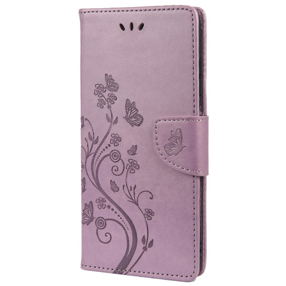 Etui z klapką do Xiaomi Redmi 10, Butterfly, fioletowe