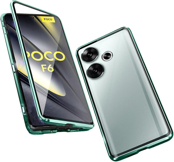 Etui do Xiaomi Poco F6, Frame Case, zielone