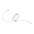 Magnetyczny kabel USB Type-C do Type-C 60W, 3A, 100cm, White